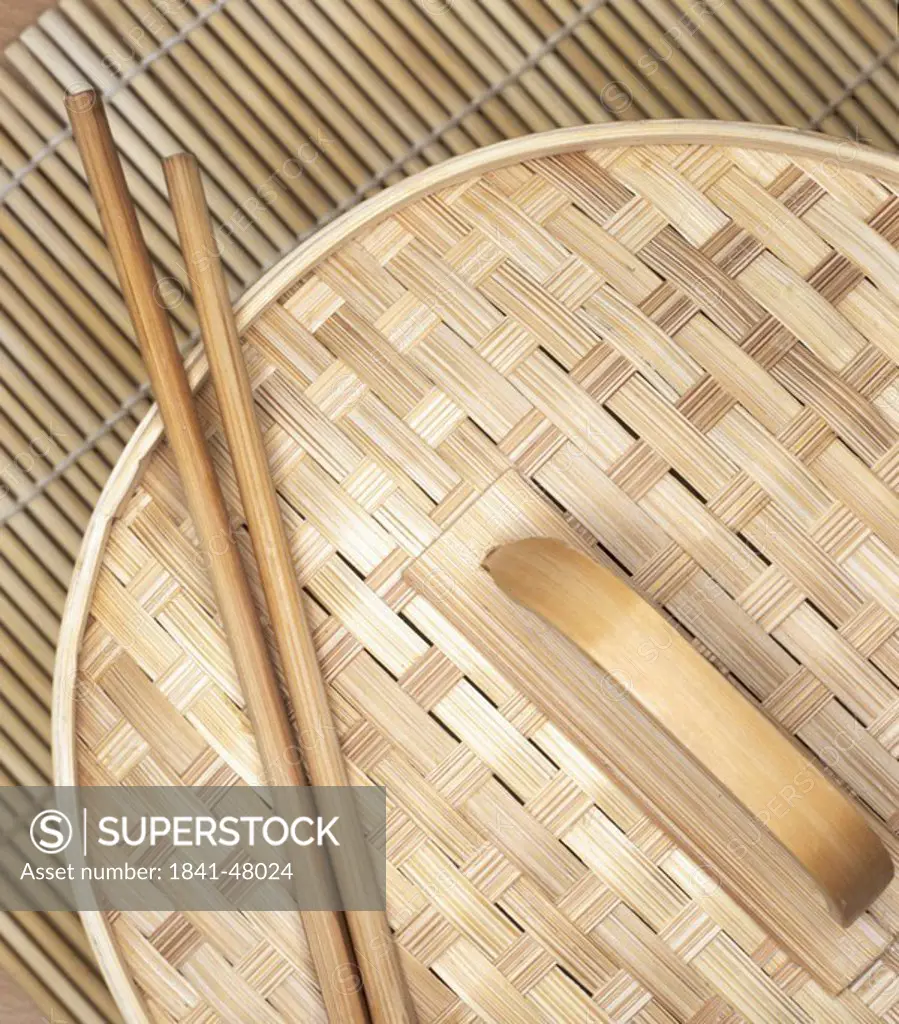 High angle view of chopsticks