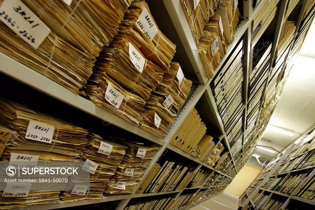 Documents in shelves