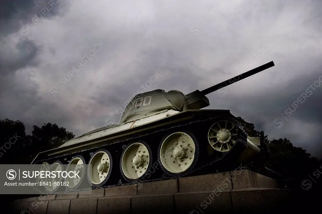 Russian tank at the Soviet Memorial, Berlin, Germany, Europe