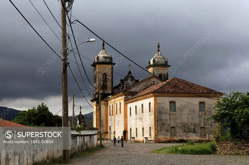 View of a church in Ouro Preto, Minas Gerais, Brazil
