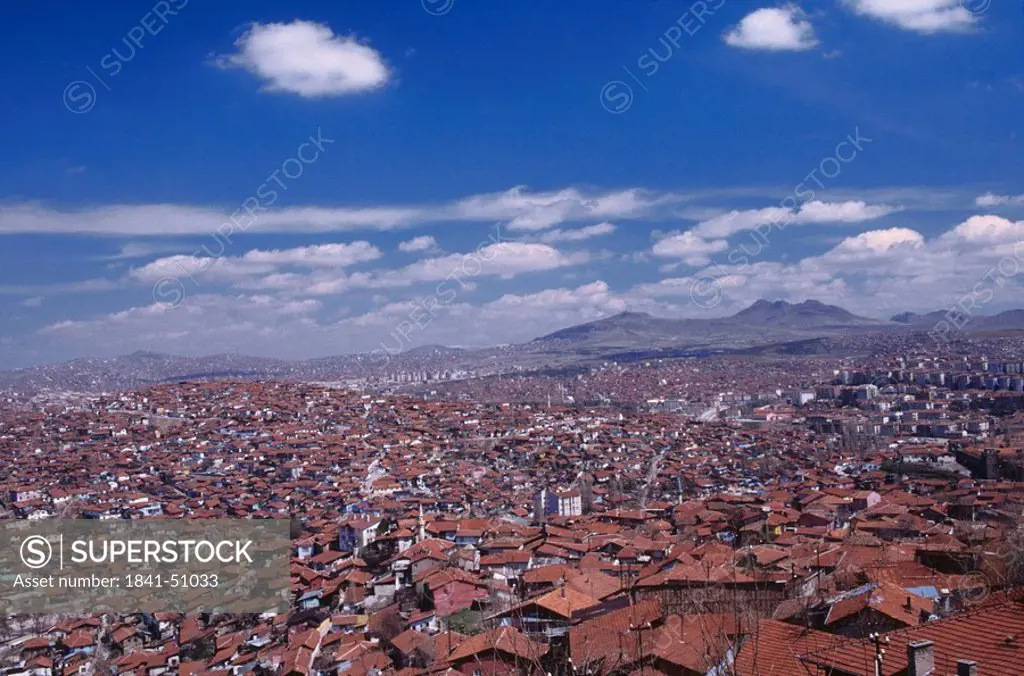 Aerial view of city, Ankara, Turkey