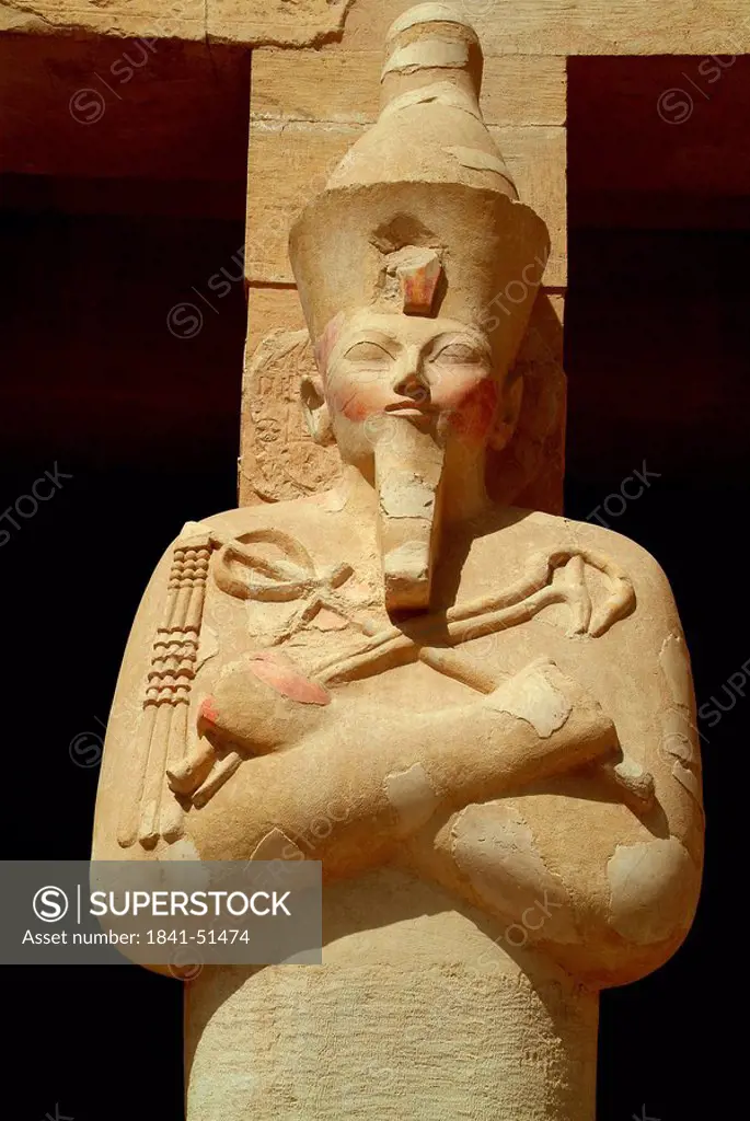 Statue at the Hatschepsut Temple, Luxor, Egypt, close_up