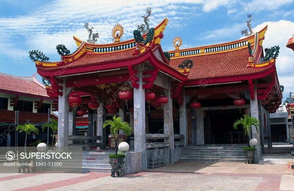 Entrance of temple, Jui Tui Temple, Phuket, Thailand