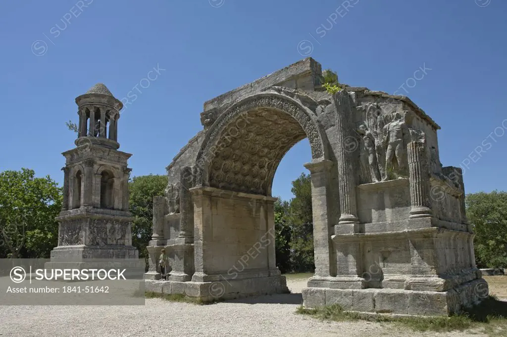 Old ruins of triumphal arch, Gallia Narbonensis, France