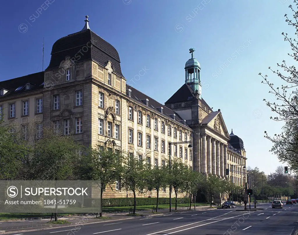 Government building on roadside, Dusseldorf, Germany