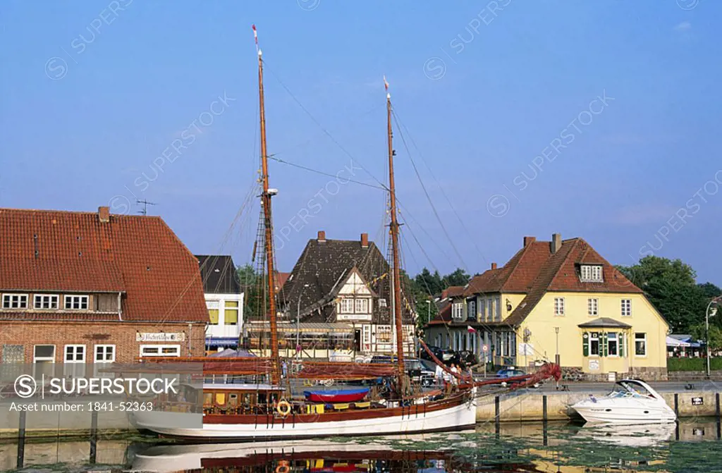 Sailing ship in river, Germany