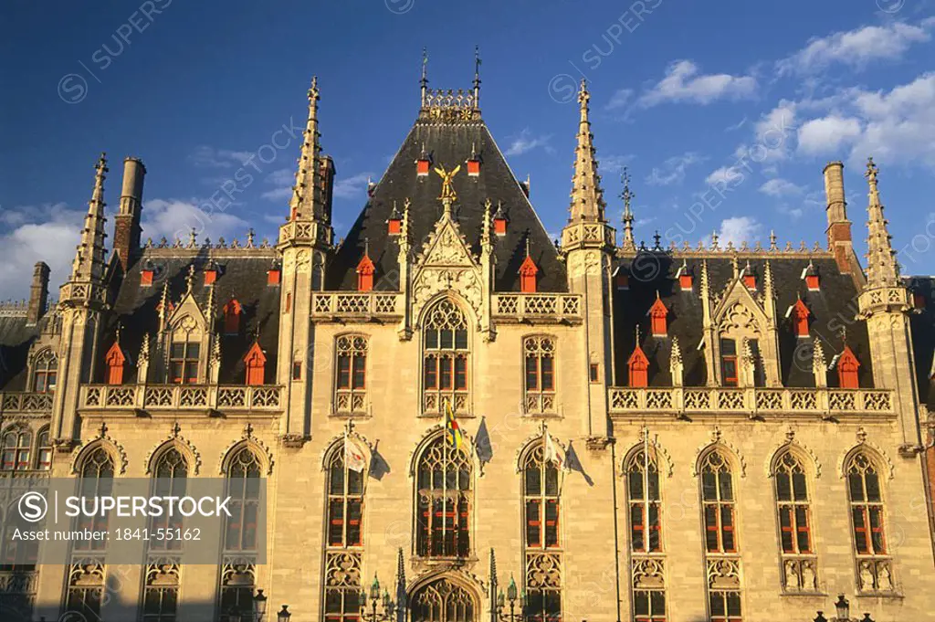 Low angle view of Provincial Court building, Bruges, Belgium