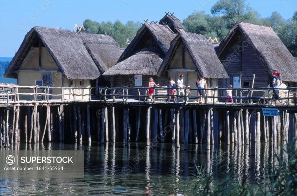 Open air museum at lakeside, Unteruhldingen, Uhldingen_Muehlhofen, Lake Constance, Germany