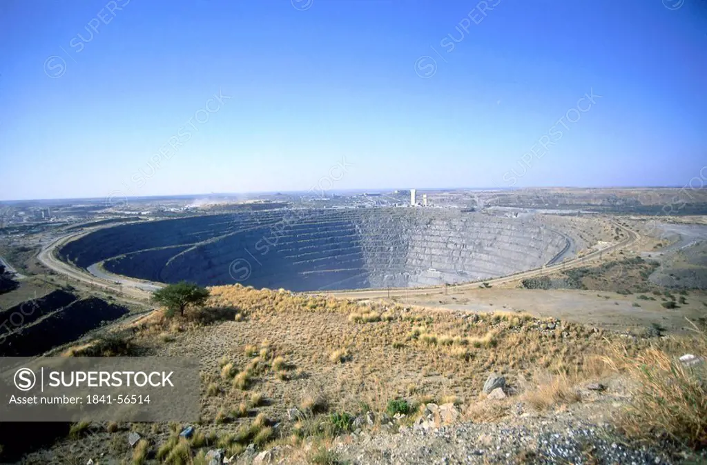 High angle view of a quarry