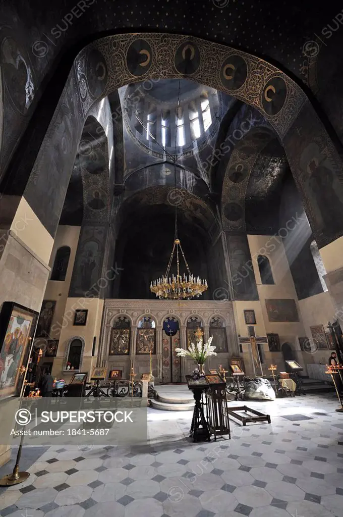 Interior view of Sioni Cathedral, Tbilisi, Georgia