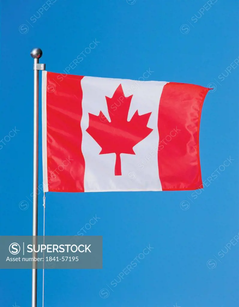 Close_up of Canadian flag