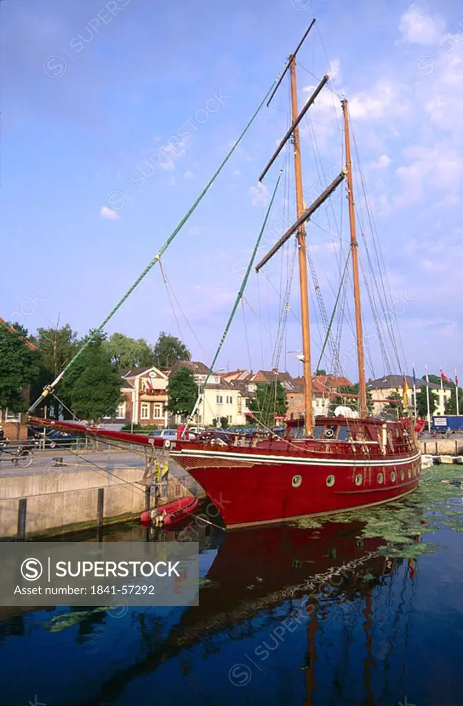 Sailing ship in river, Germany