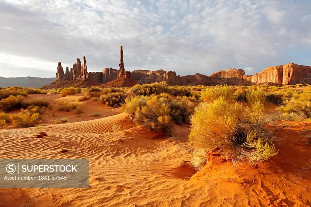 Monument Valley, Totem Pole Monument in the background, Utah, USA