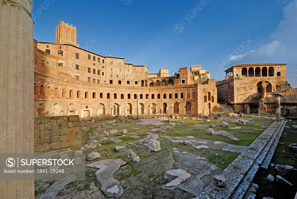 Old ruins of colosseum, Markets of Trajan, Rome, Latium, Italy