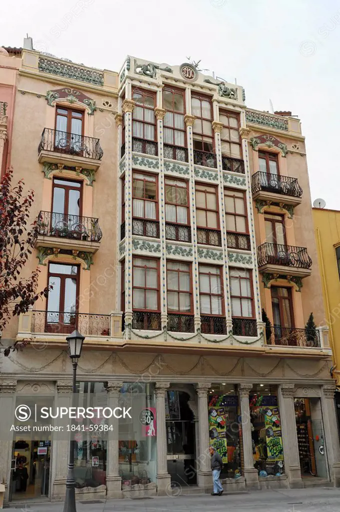 House front in the city of Zamora, Spain