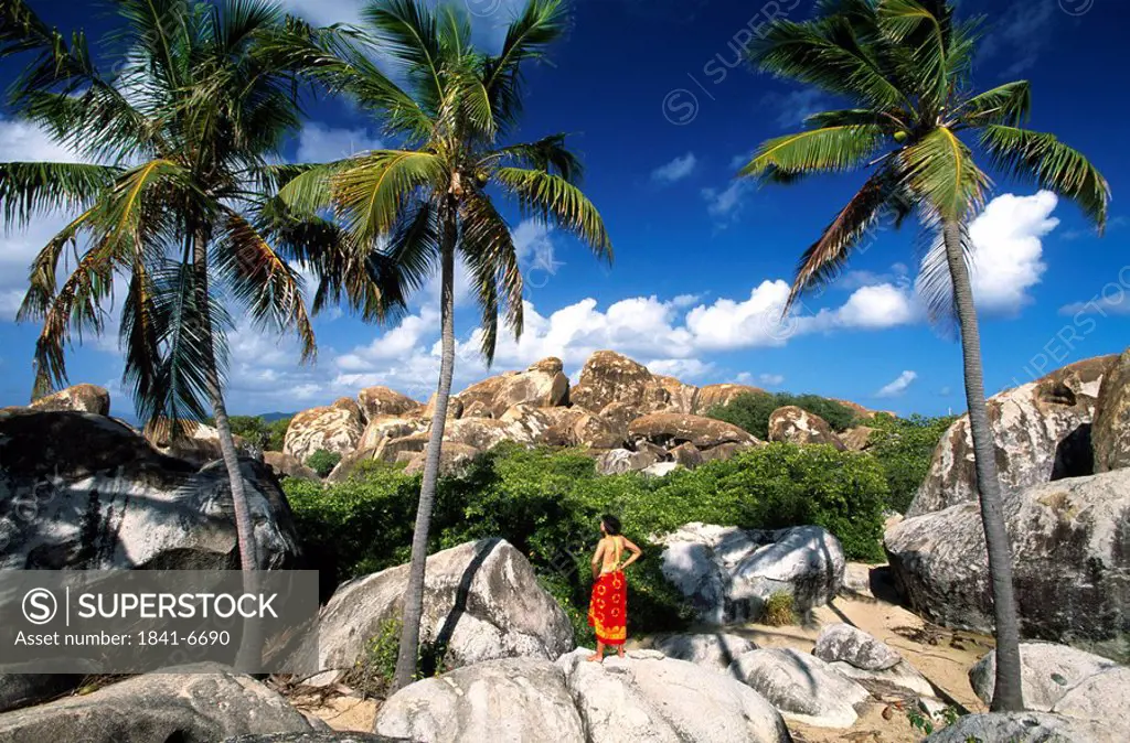Rocks on coast, The Baths, Virgin Gorda, British Virgin Islands