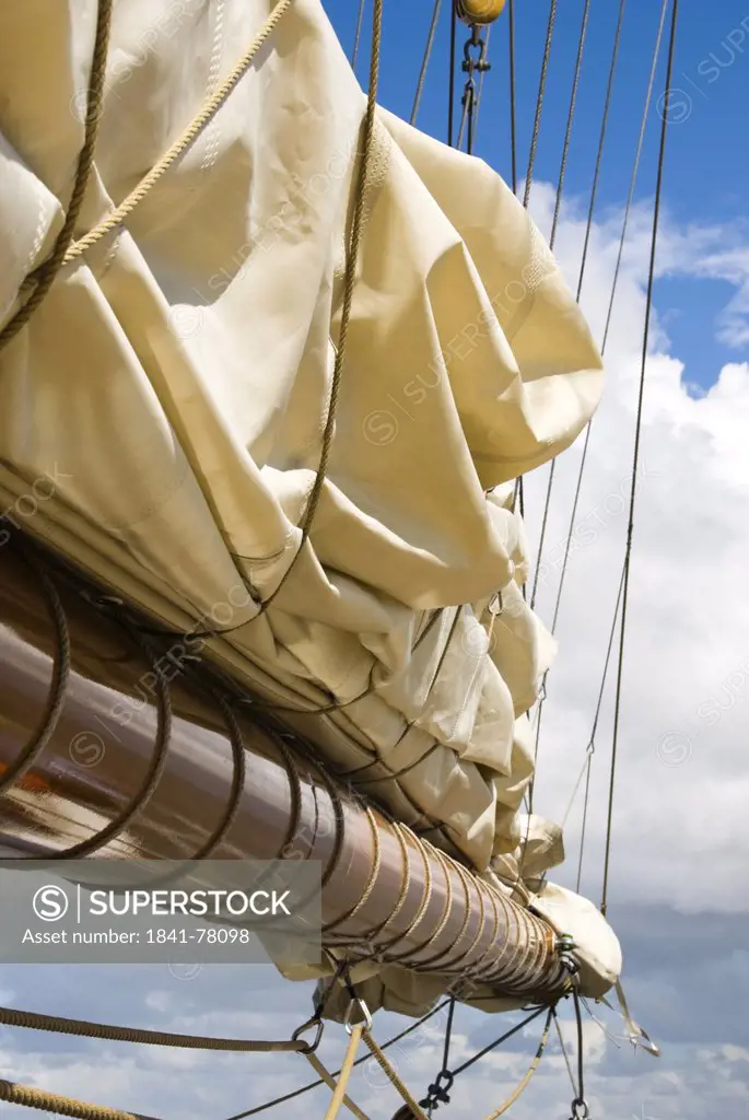 Sailing ship Gulden Leeuw on the Sail 2010, Bremerhaven, Germany, detail