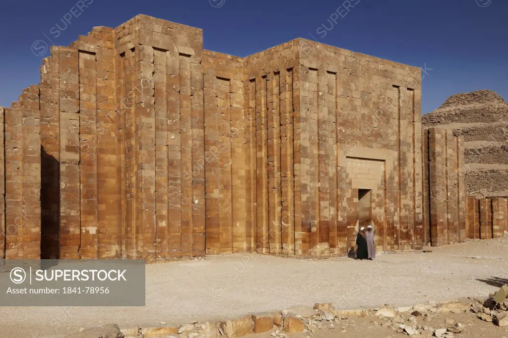 Entrance to the step pyramid of Djoser, Saqqara, Egypt