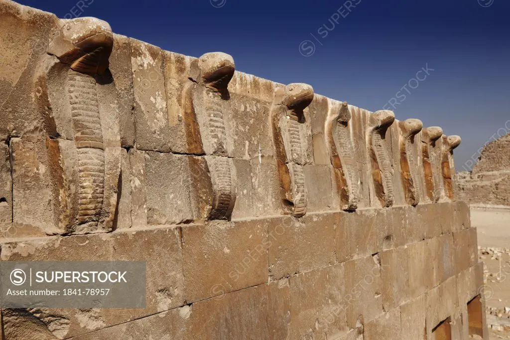 South tomb with frieze at the step pyramid of Djoser, Saqqara, Egypt
