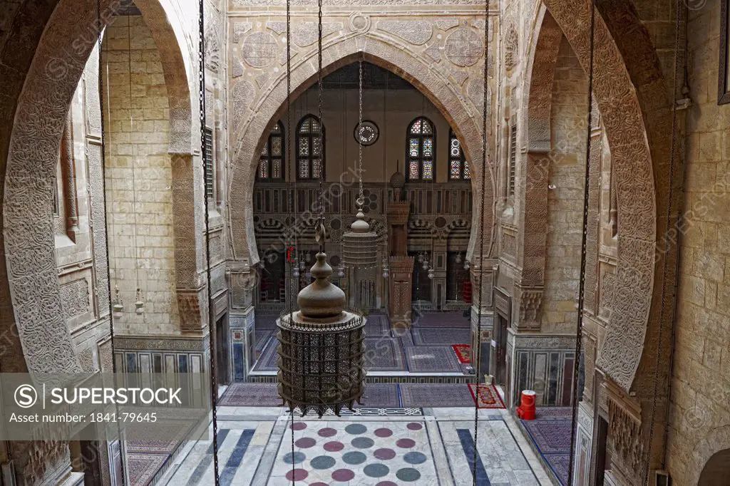 Interior shot of the Al_Ghouriyya Mosque, Cairo, Egypt