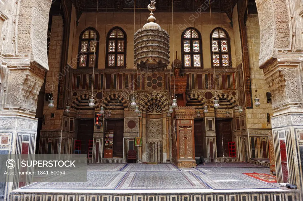 Interior shot of the Al_Ghouriyya Mosque, Cairo, Egypt