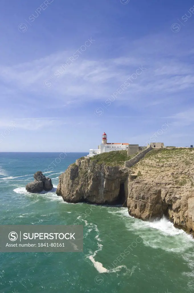 Lighthouse at the Cabo de Sao Vicente, Algarve, Portugal