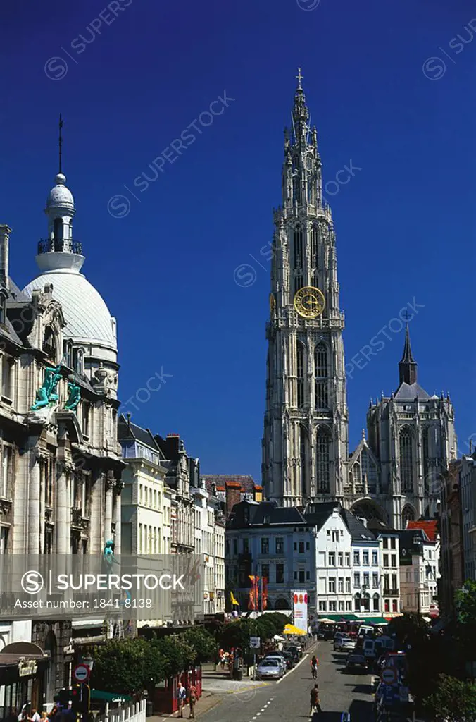 People on city street, Antwerp, Belgium