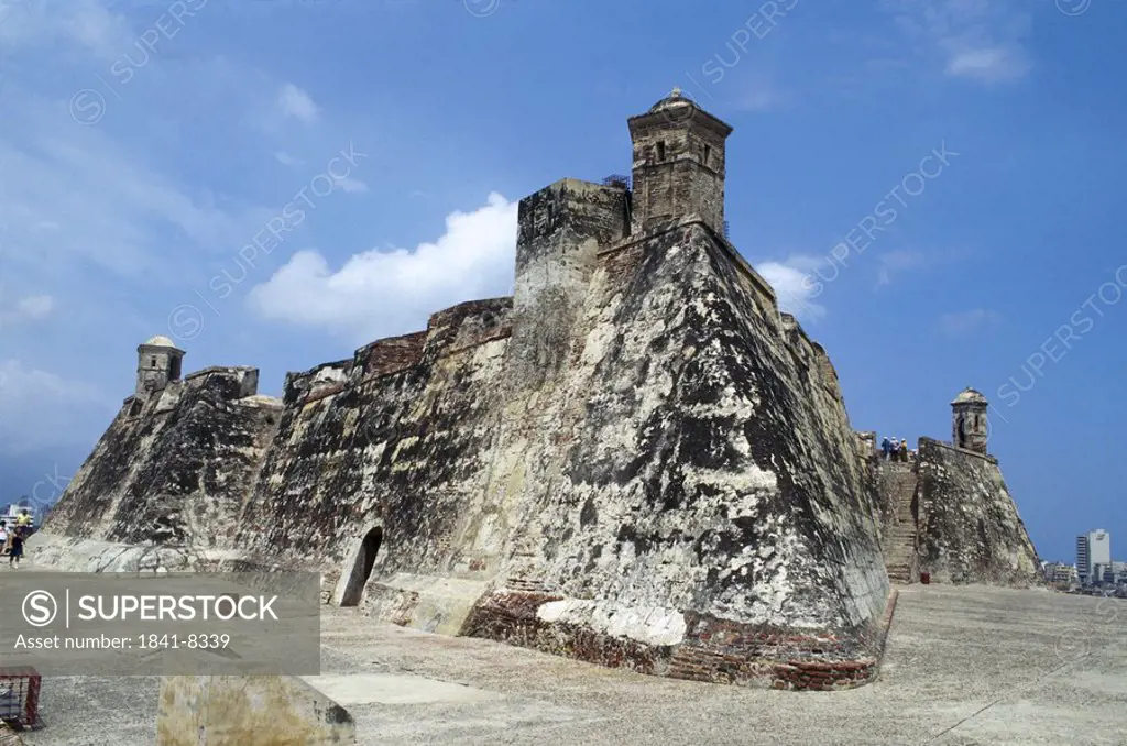 Low angle view of castle, Castillo De San Felipe De Barajas, Cartagena, Colombia