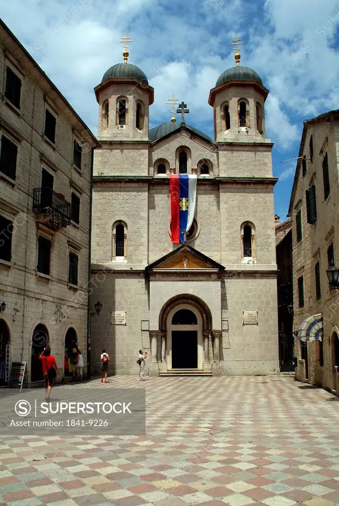 Portal and forecourt of the St. Nicholas Church in Kotor, Montenegro
