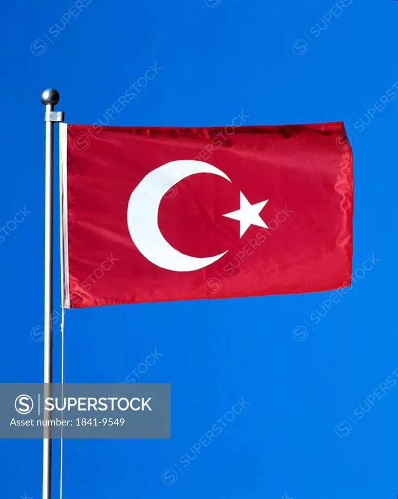 Close_up of Turkish flag