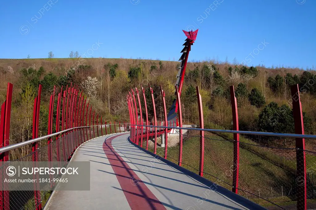Dragon bridge at the Halde Hoheward, Recklinghausen, Germany