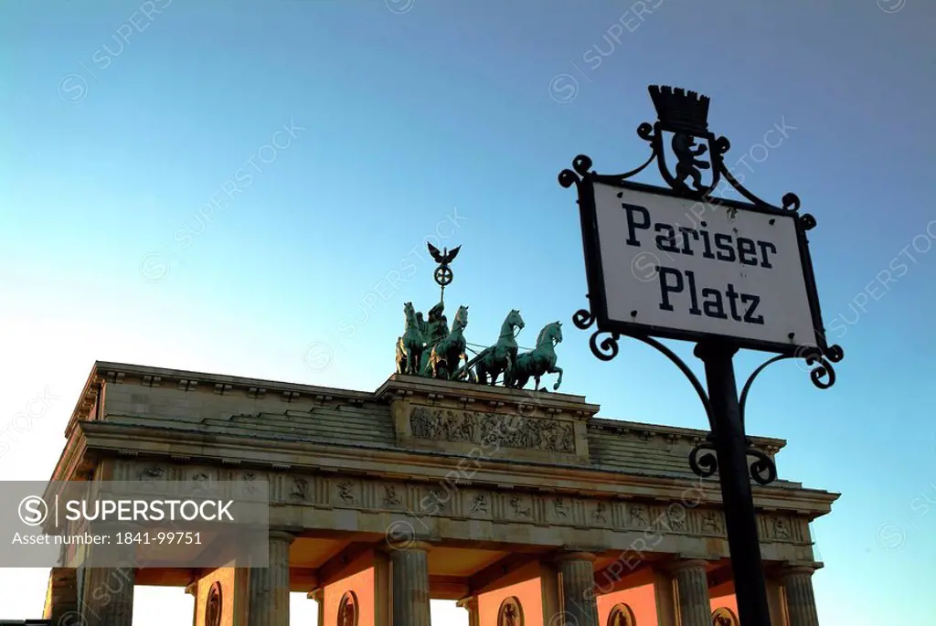 Quadriga, Brandenburg Gate, Berlin, Germany, Europe