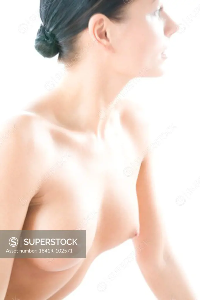 woman with bare breast
