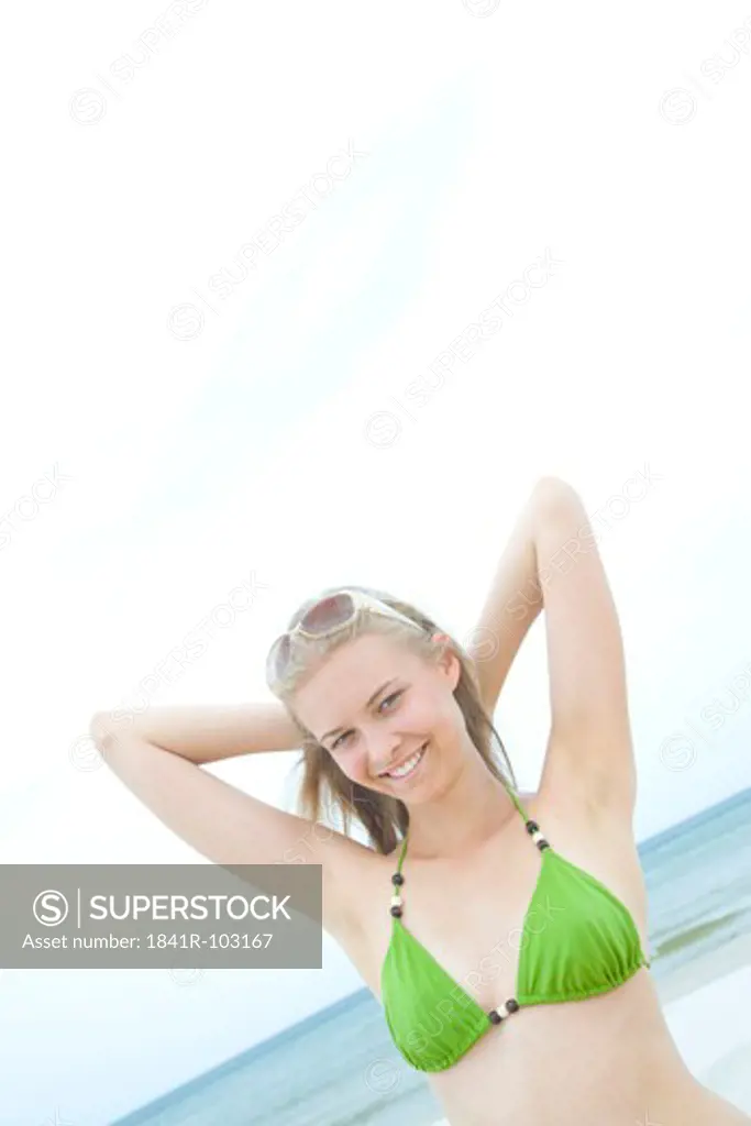 young woman in bikini