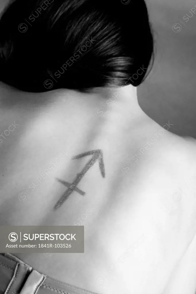 sagittarius sign on back