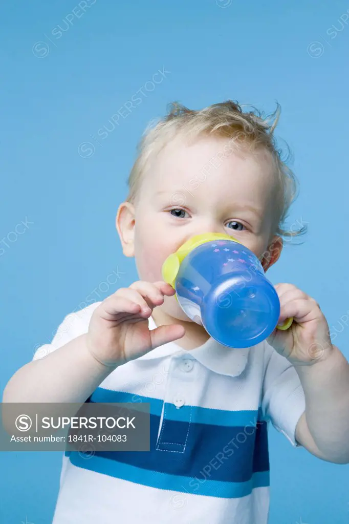 baby drinking from the bottle