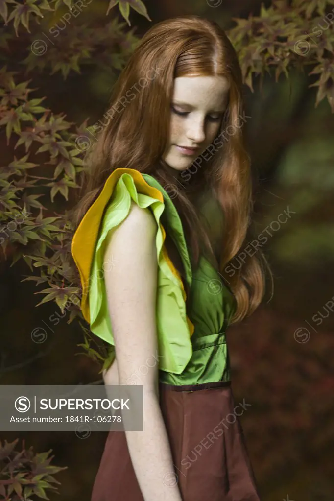 Autumn portrait of young woman
