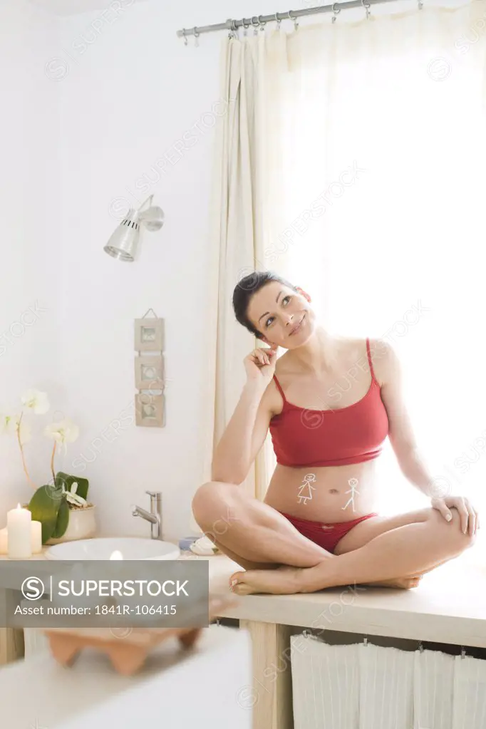Pregnant woman waiting for her baby to come