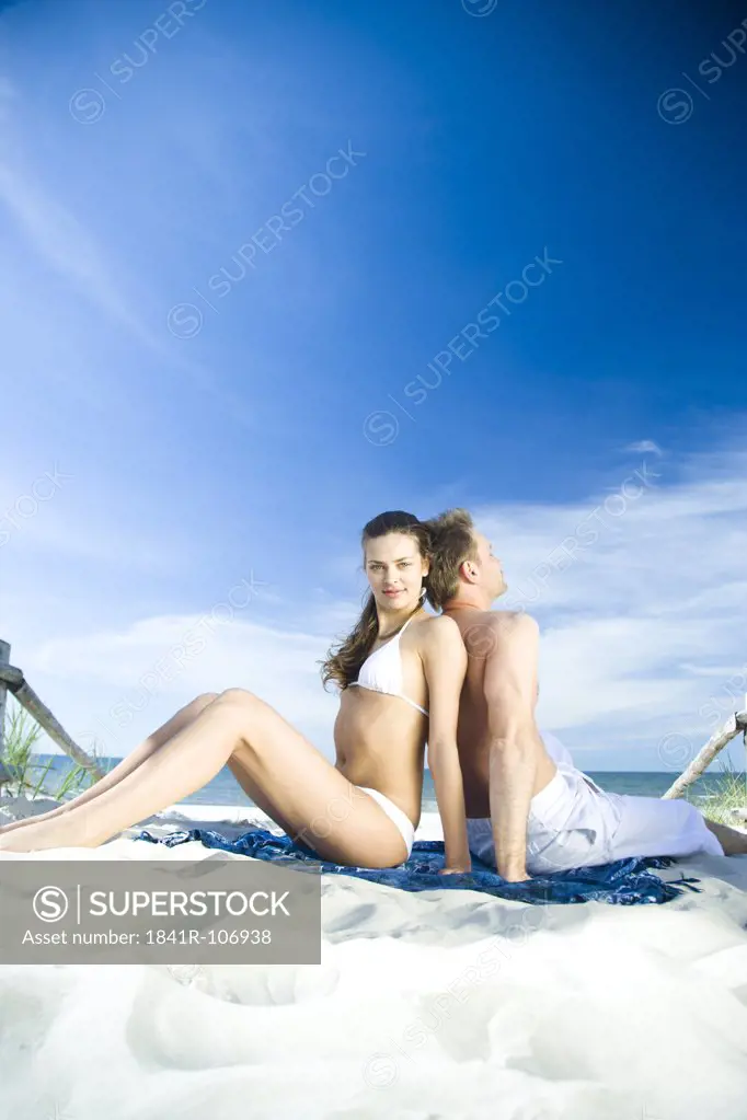 couple in love on beach