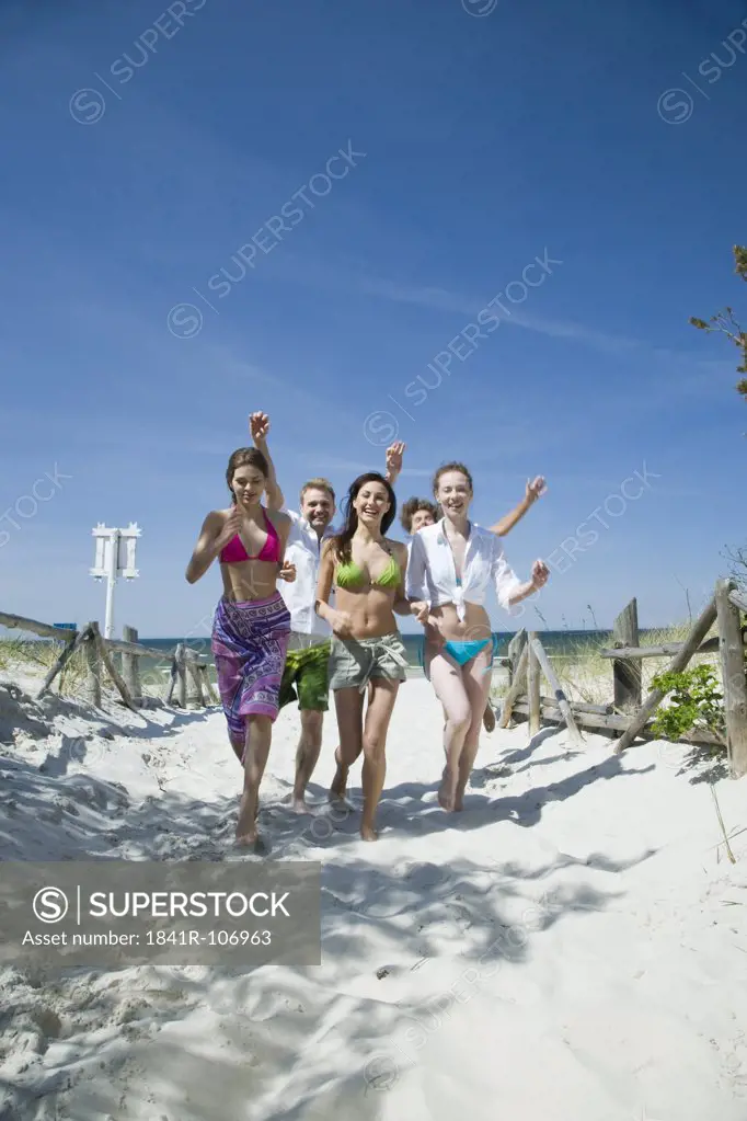 friends on beach