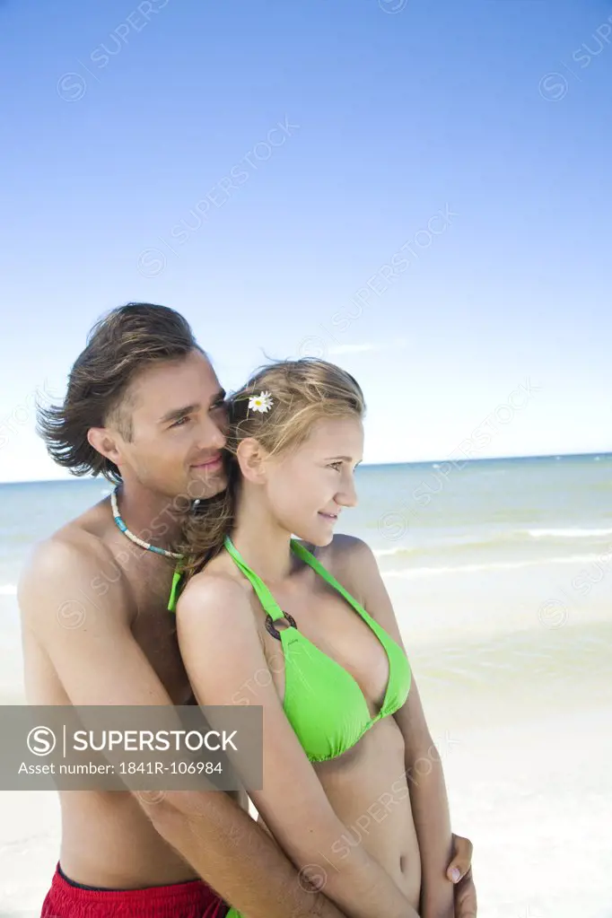 couple in love on beach