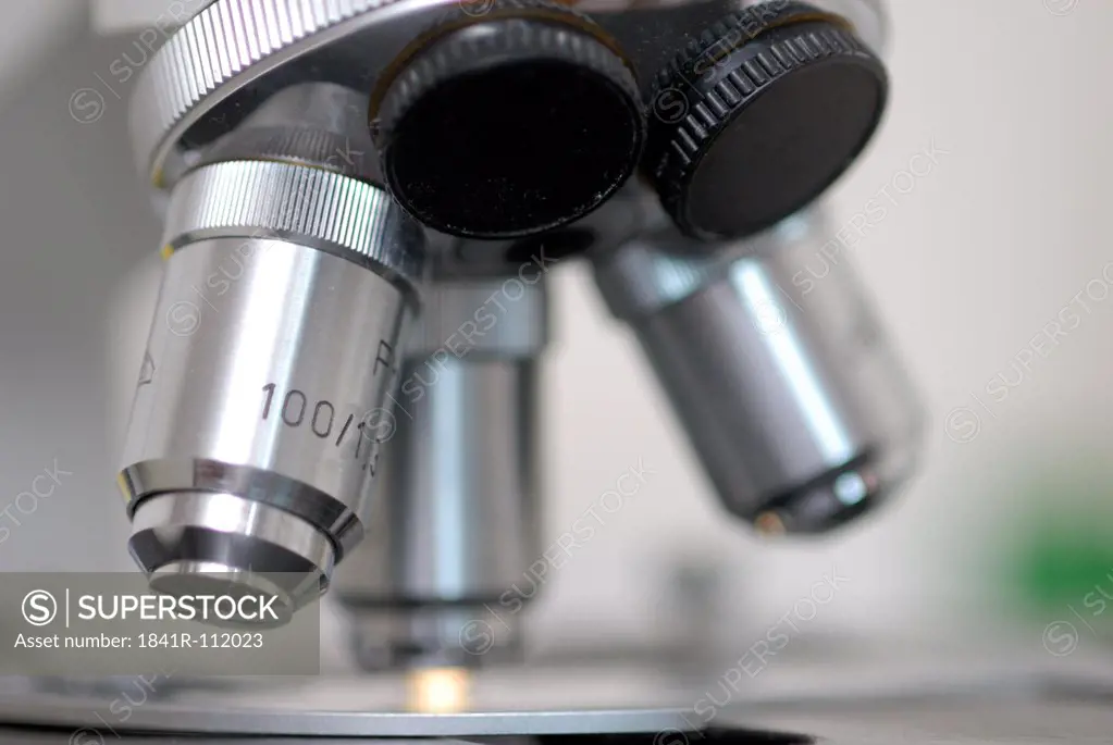 close - up of a microscope