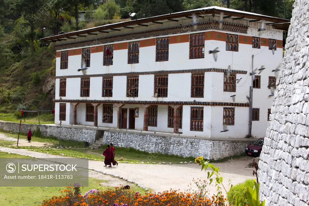 Monks school in Thimphu, Bhutan