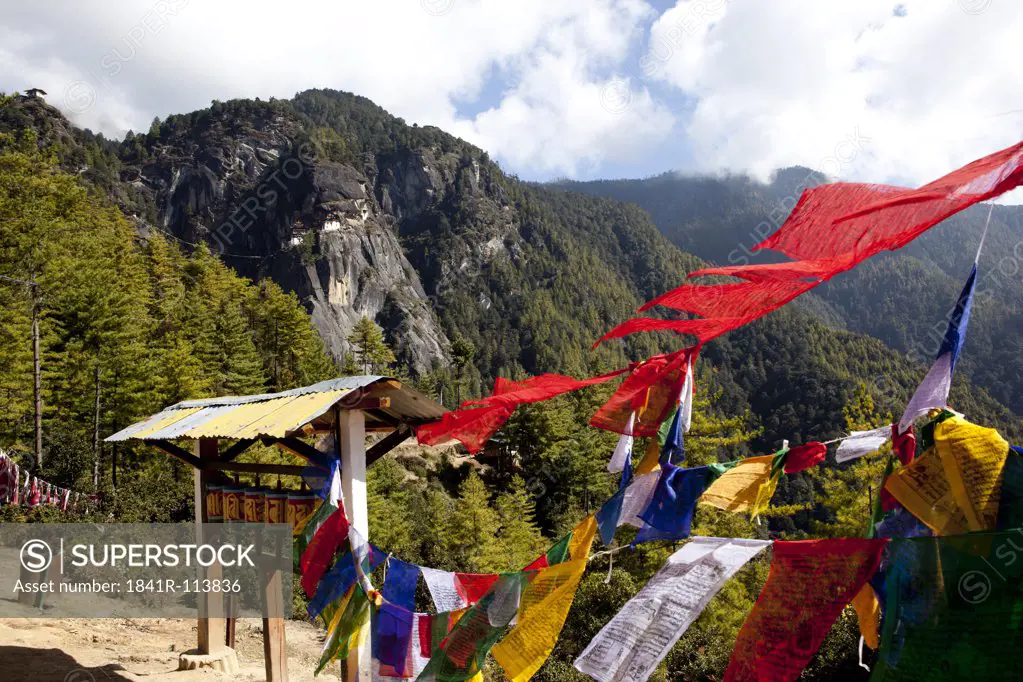 Prayer flags in the Paro Valley, Bhutan