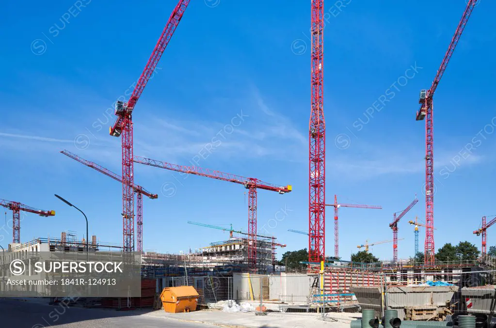 Cranes on a construction site