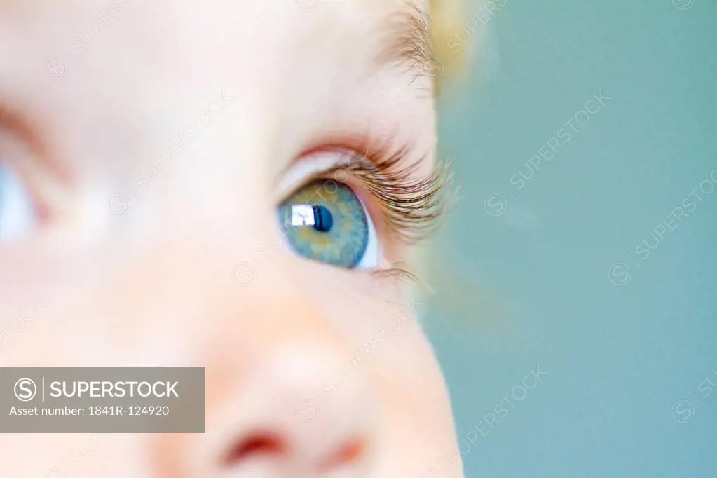 Eye of a little girl, close-up