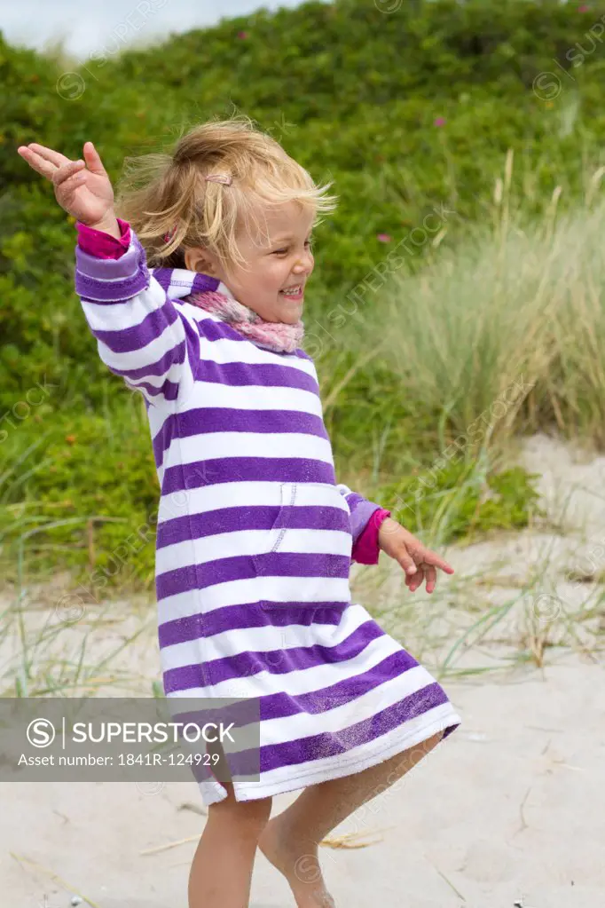 Happy girl on the beach