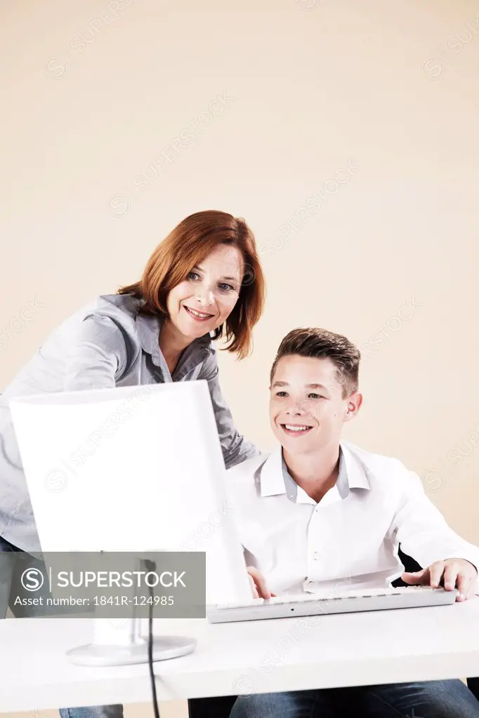 Teenage boy having a job interview