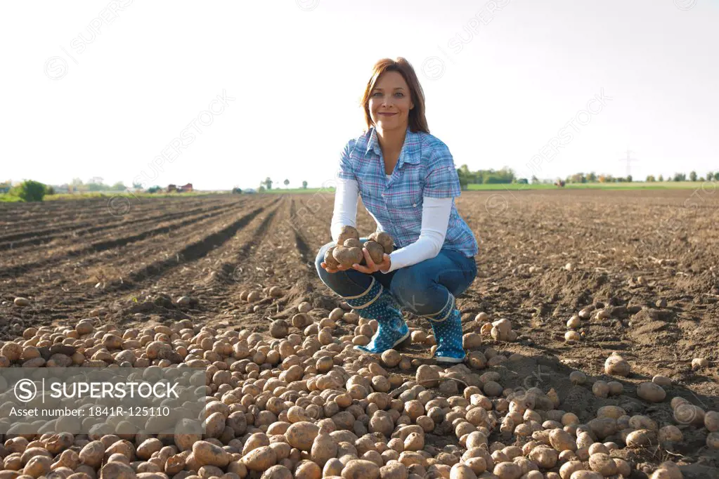 Woman harvesting