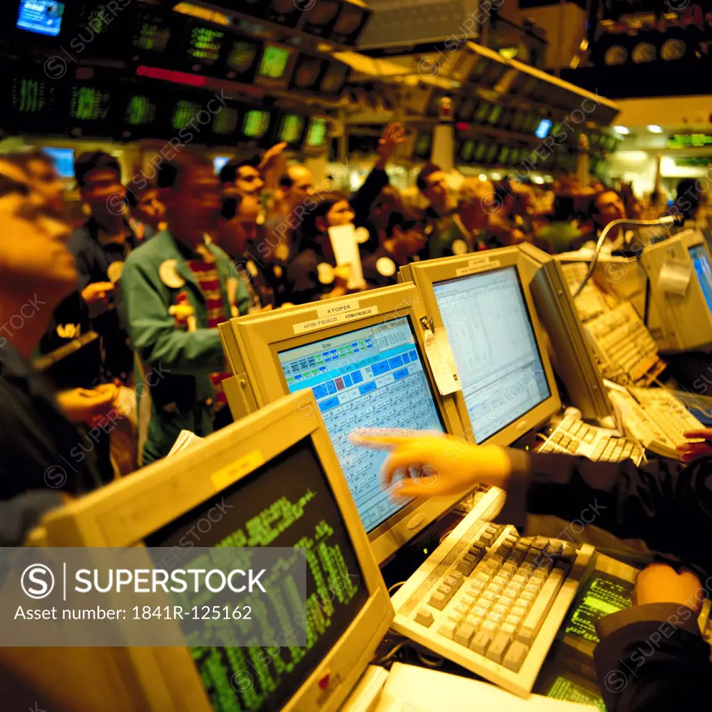 Stockbrokers at the New York Stock Exchange, USA
